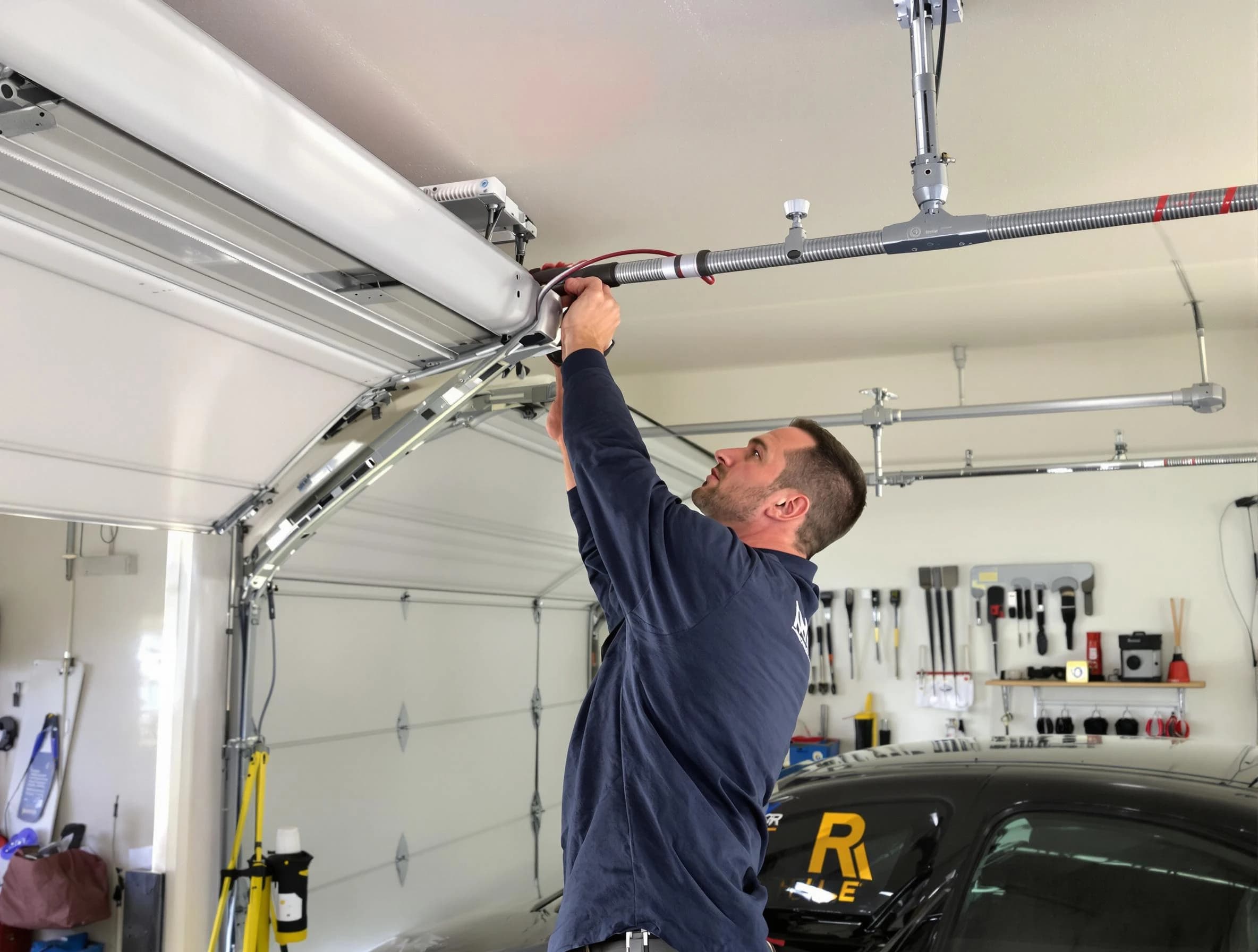 Carefree Garage Door Repair technician performing garage door cable repair in Carefree