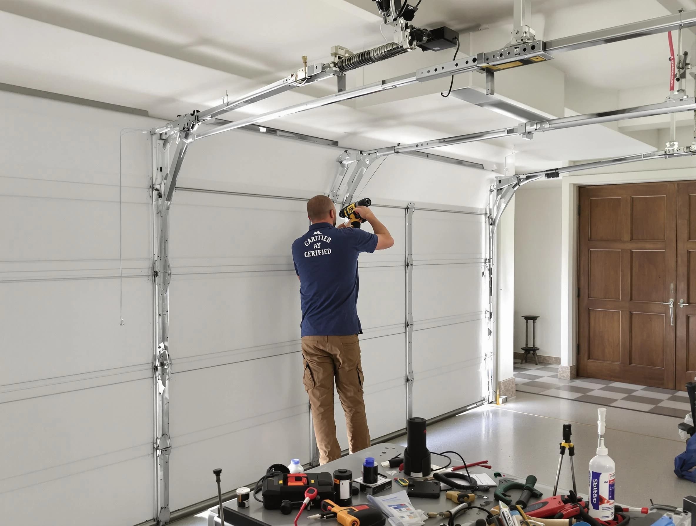 Carefree Garage Door Repair certified technician performing precision garage door repair in Carefree