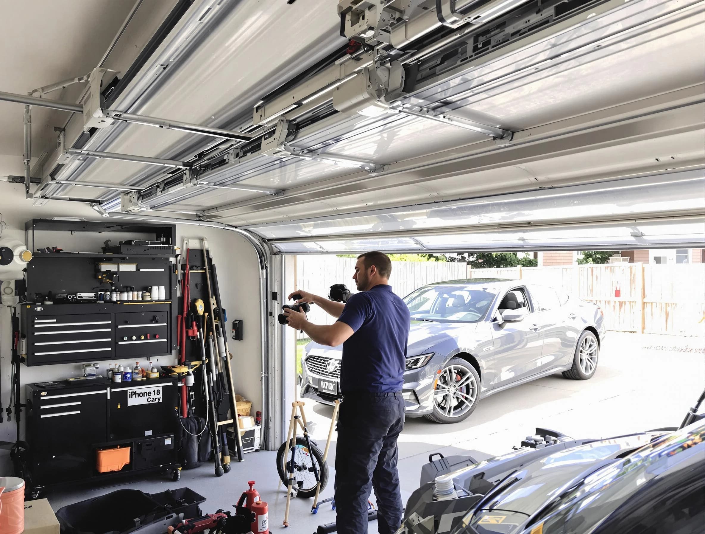 Carefree Garage Door Repair technician fixing noisy garage door in Carefree