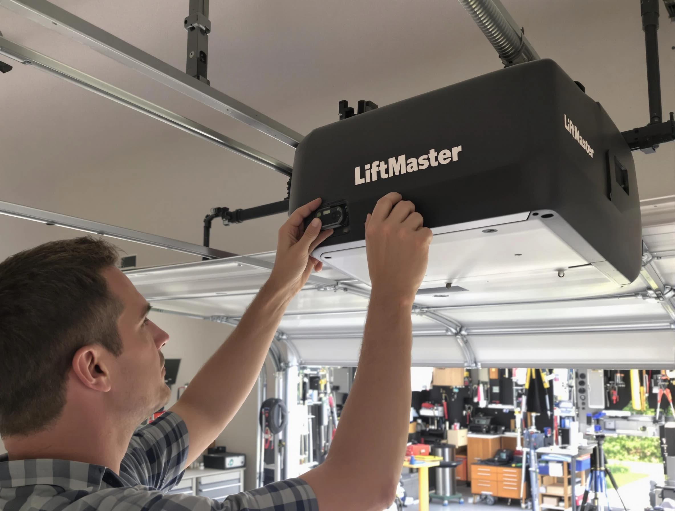 Carefree Garage Door Repair technician repairing garage door opener in Carefree