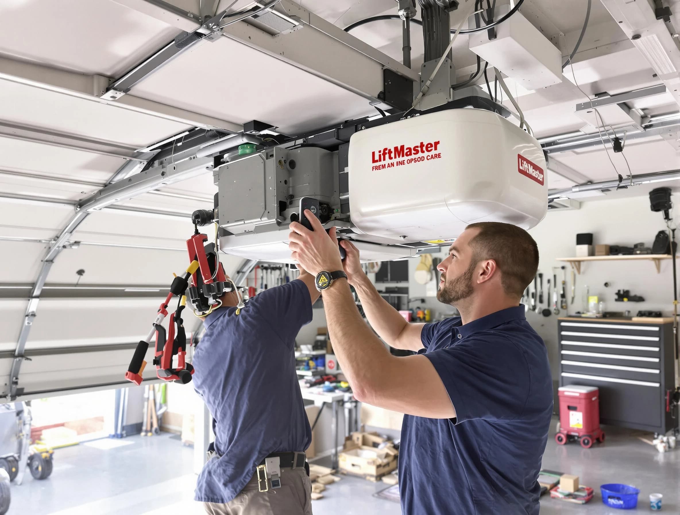 Carefree Garage Door Repair technician performing advanced diagnostics on garage opener in Carefree