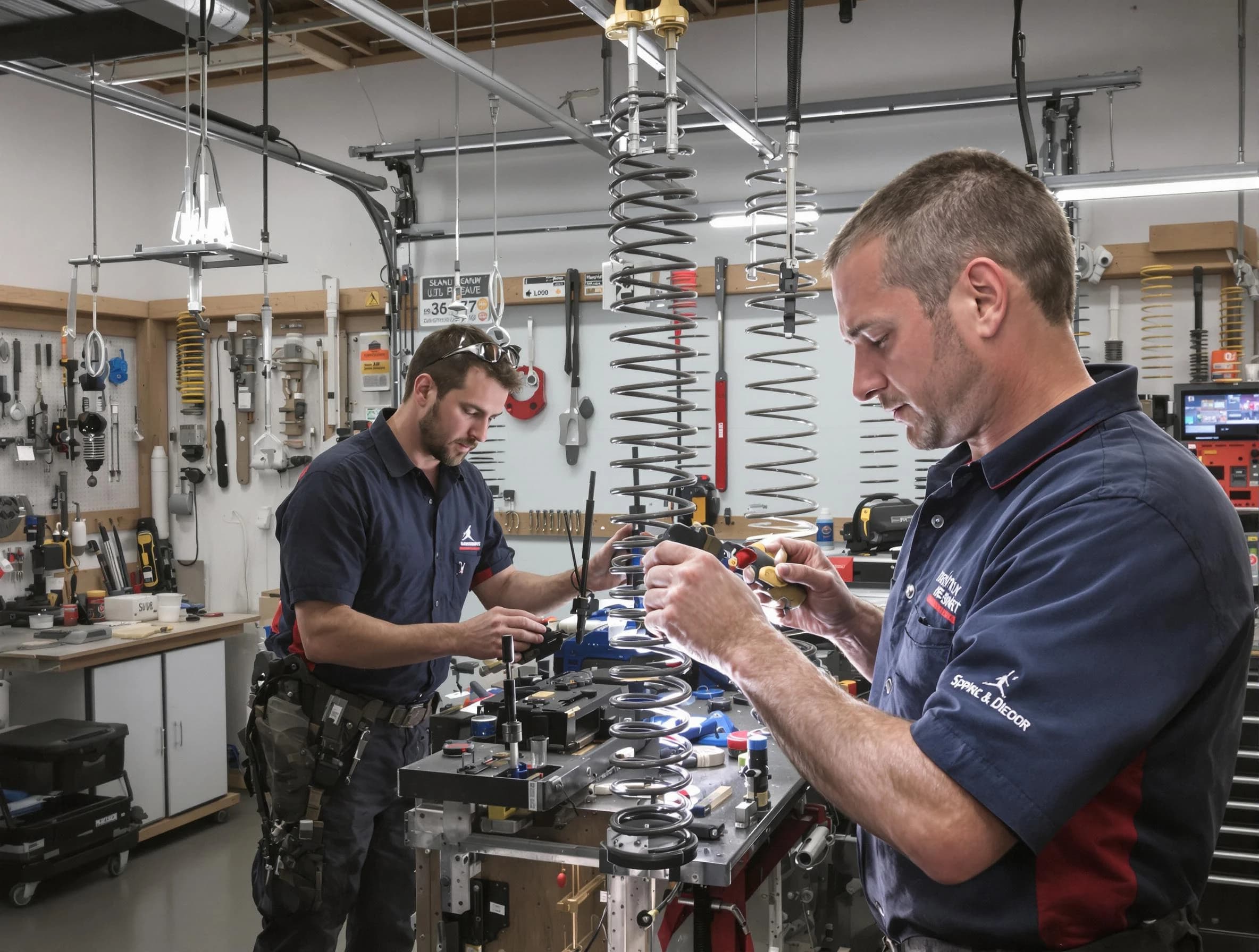 Garage door spring repair service by Carefree Garage Door Repair in Carefree