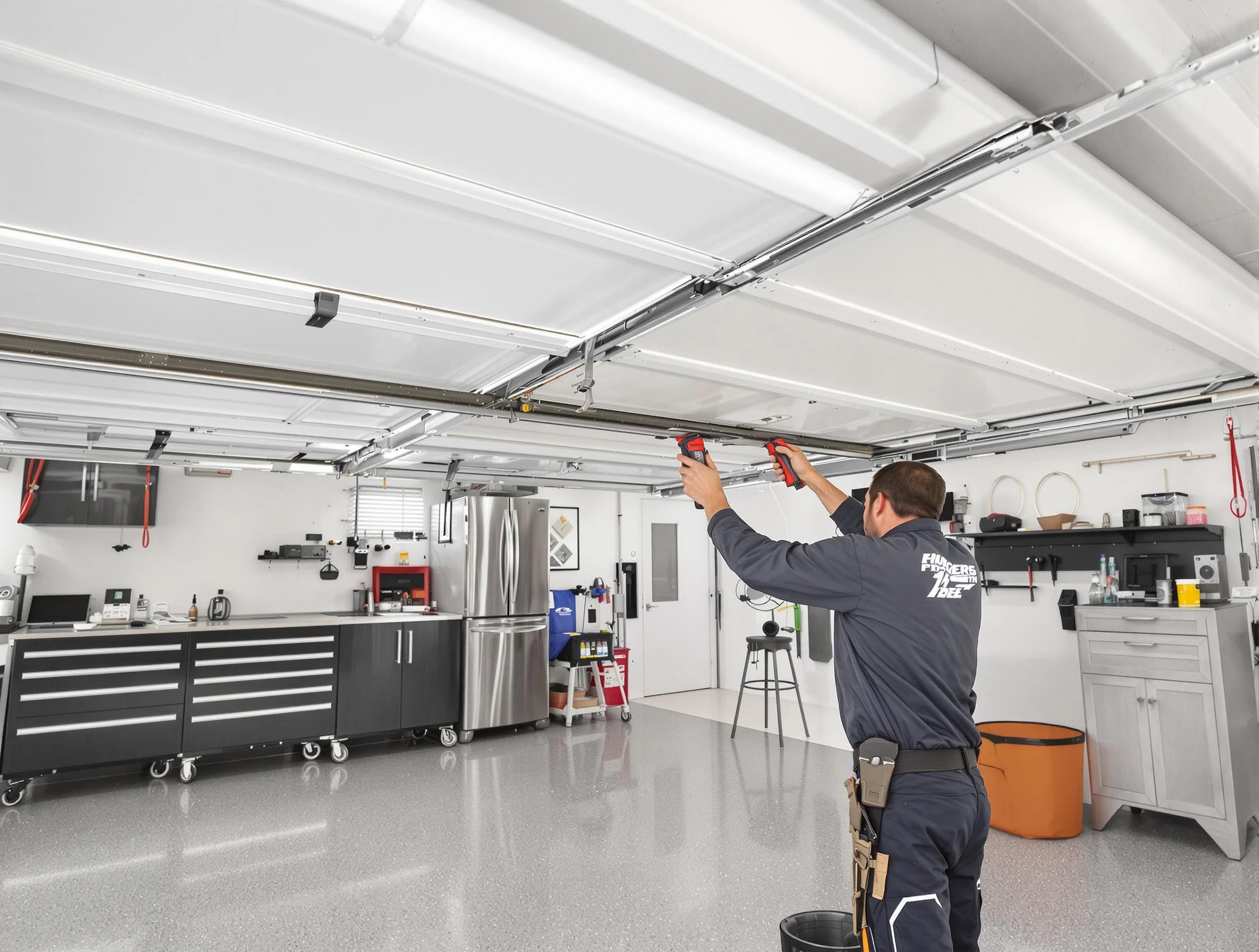 Overhead garage door repair service by Carefree Garage Door Repair in Carefree