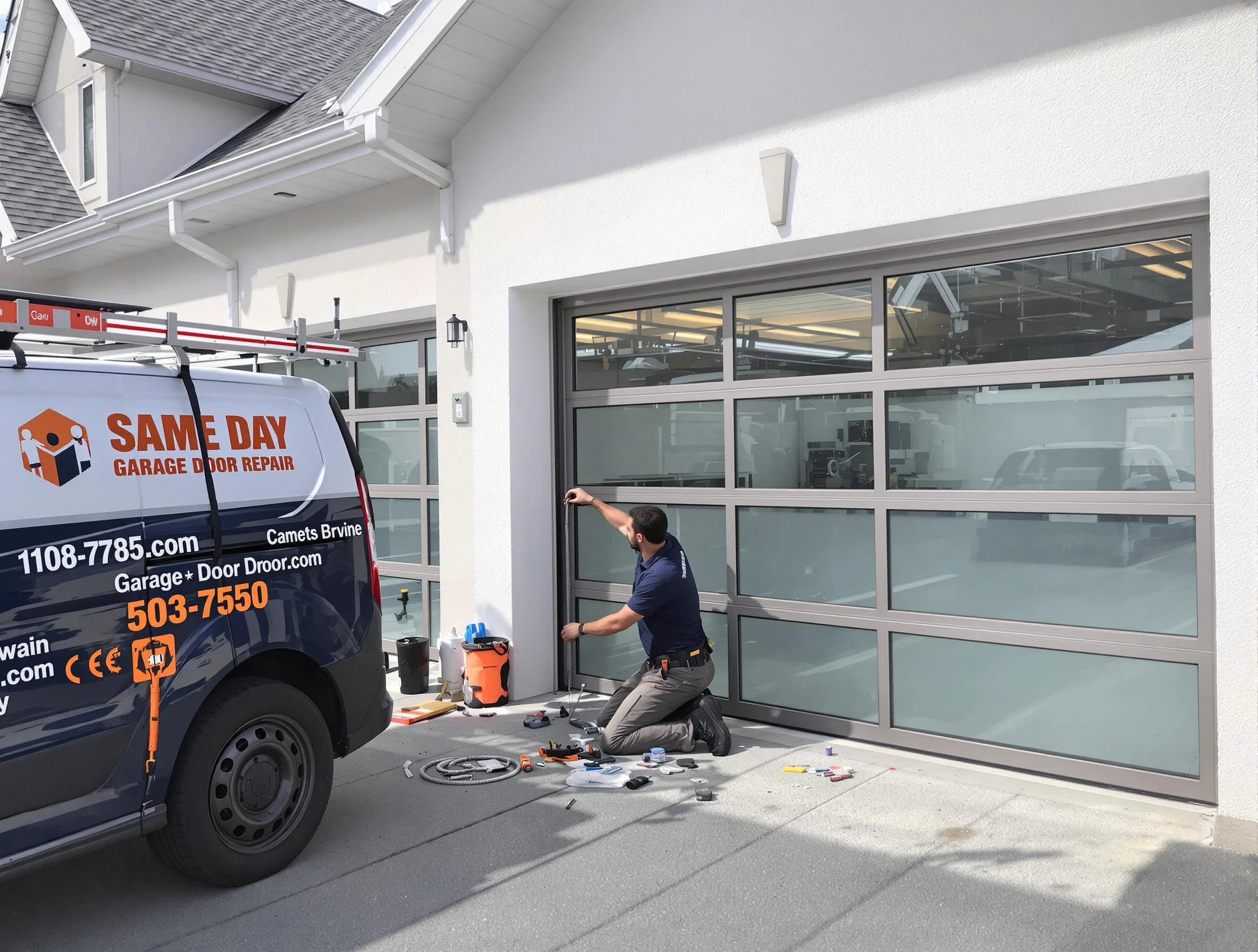 Same-day garage door repair service by Carefree Garage Door Repair in Carefree